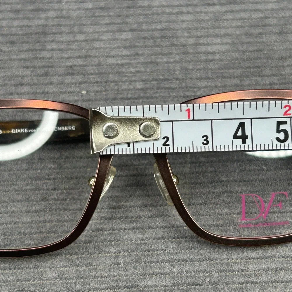 Diane von Furstenberg DVF8051 210 Burgundy Tortoise Square Y2k Eyeglasses Frames